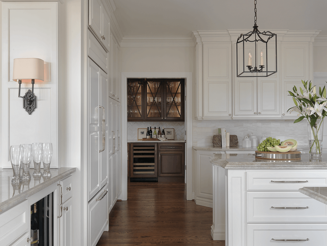 Traditional White Kitchen and Butlers Pantry by Beck/Allen Cabinetry Traditional White Kitchen with a Classic Butler's Pantry - Beck/Allen Cabinetry