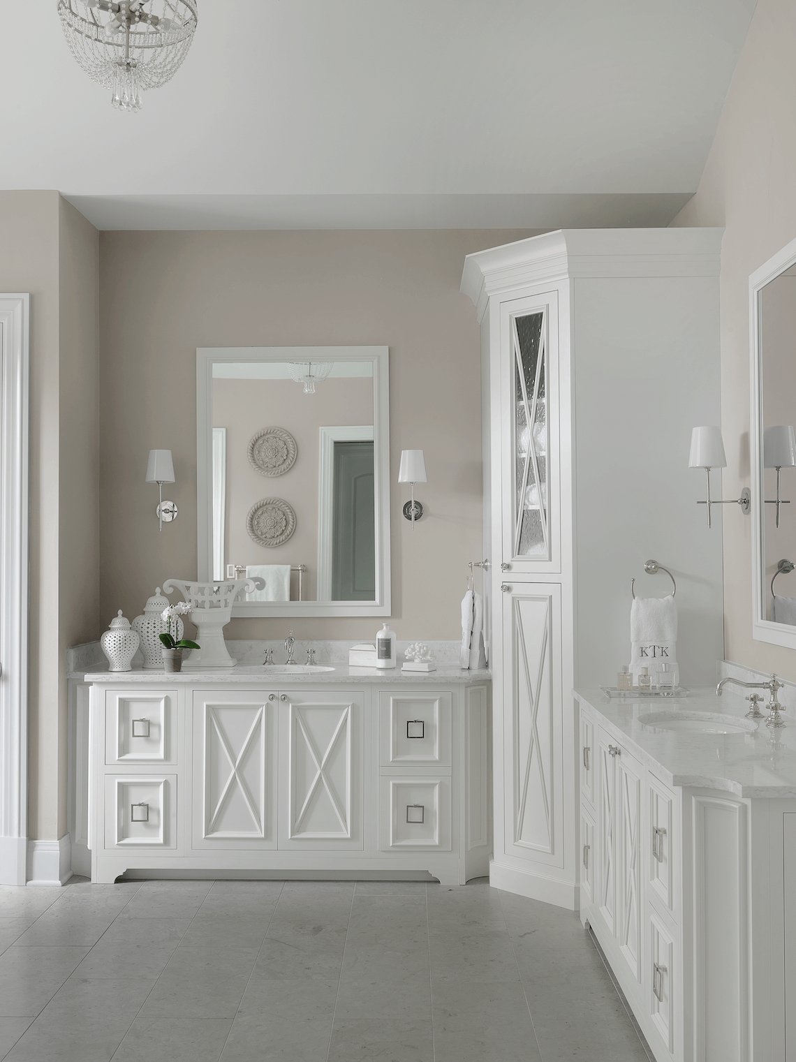 Whtie Master Bathroom - Beck/Allen Cabinetry and Tamsin Design Group