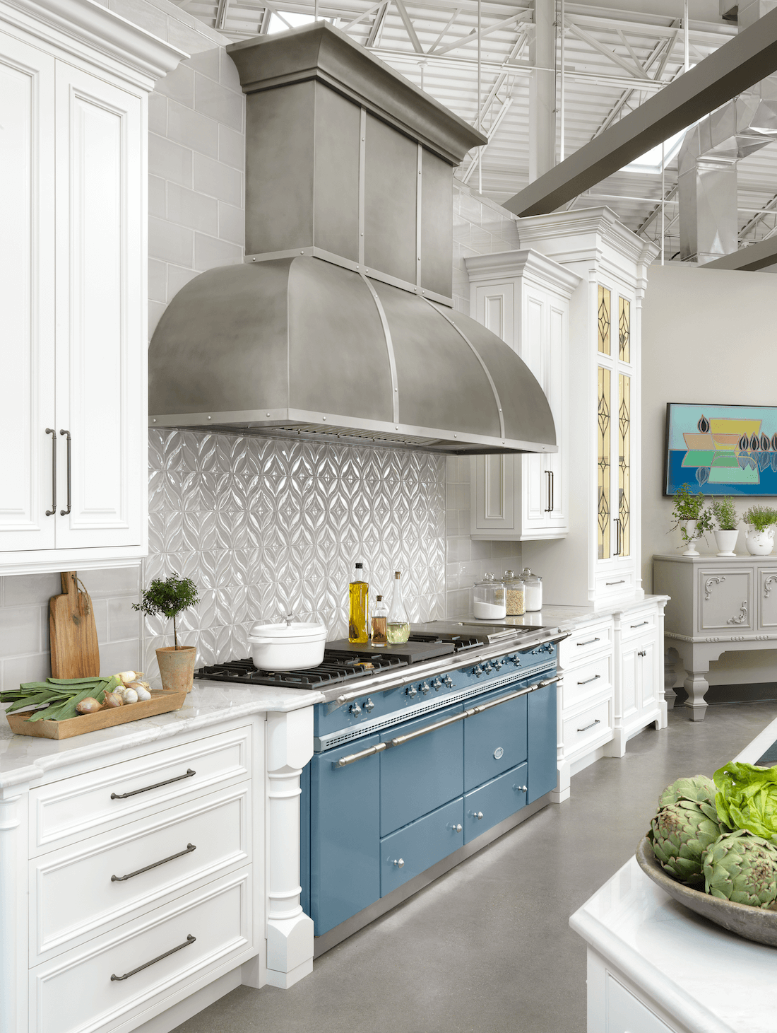 Beck/Allen Showroom | White Kitchen | Lacanche Range