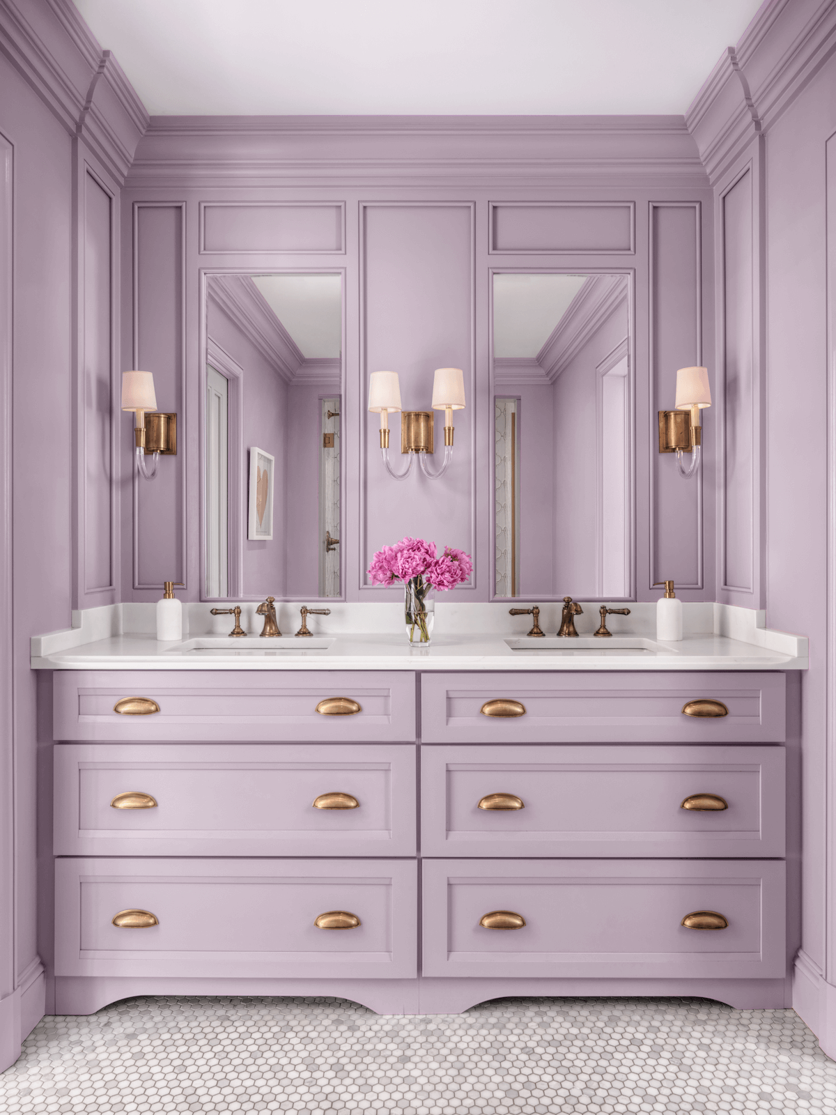 Girls Bathroom Renovation by Mitchell Wall featuring Beck/Allen Cabinetry